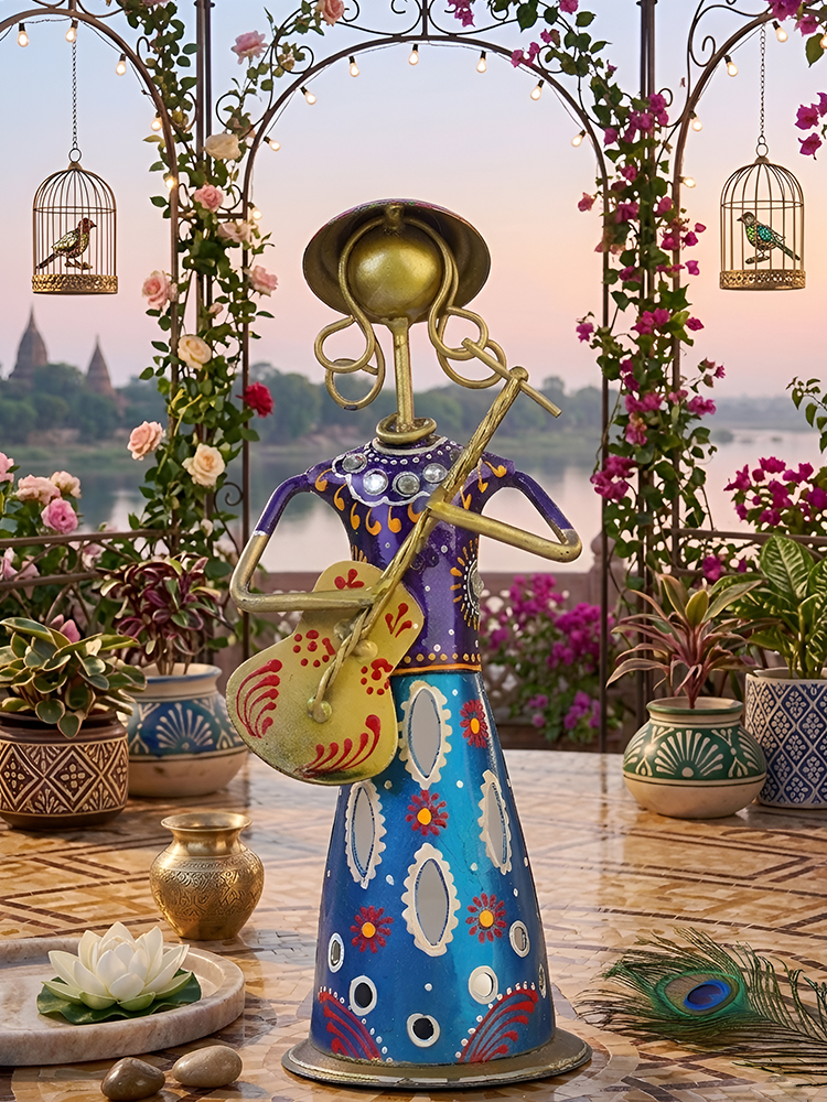 Wrought Iron Musician Doll
