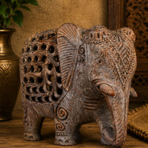 Soapstone Jali Elephant