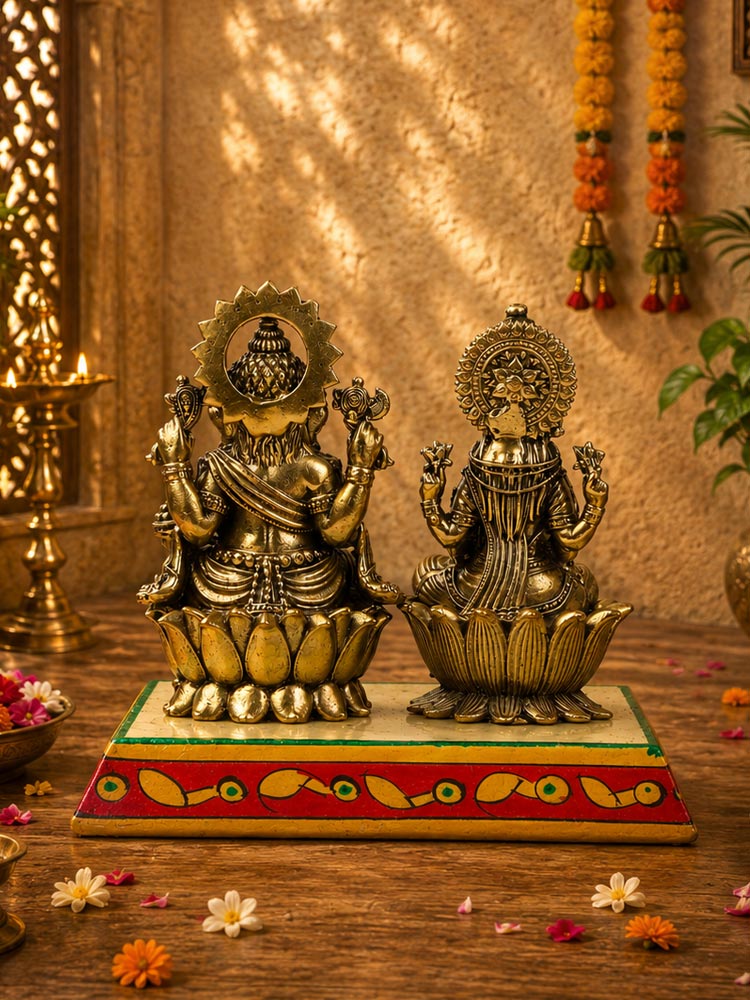 Lakshmi Ganesh Brass Idols