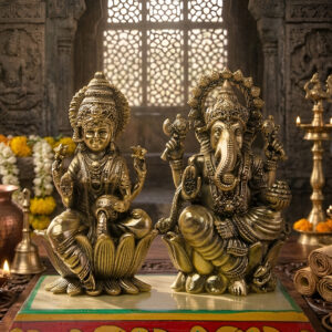 Lakshmi Ganesh Brass Idol