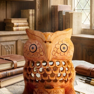 Wooden Jali Owl