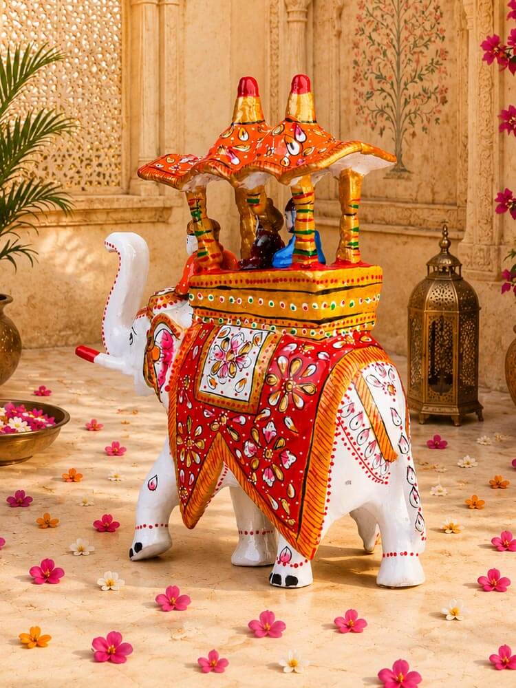 Meenakari Metal Elephant