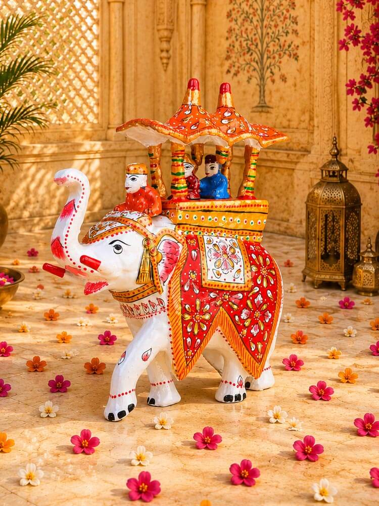 Meenakari Metal Elephant