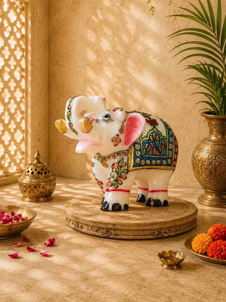 Meenakari Marble Elephant
