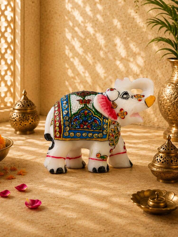 Meenakari Marble Elephant