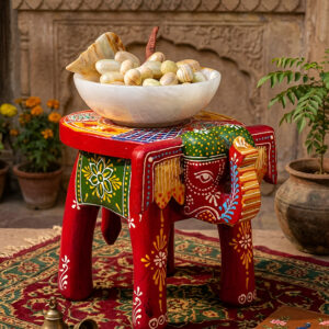 Wooden Elephant Stool