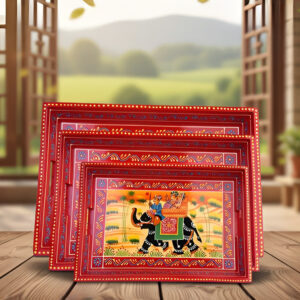 Wooden Tray Set
