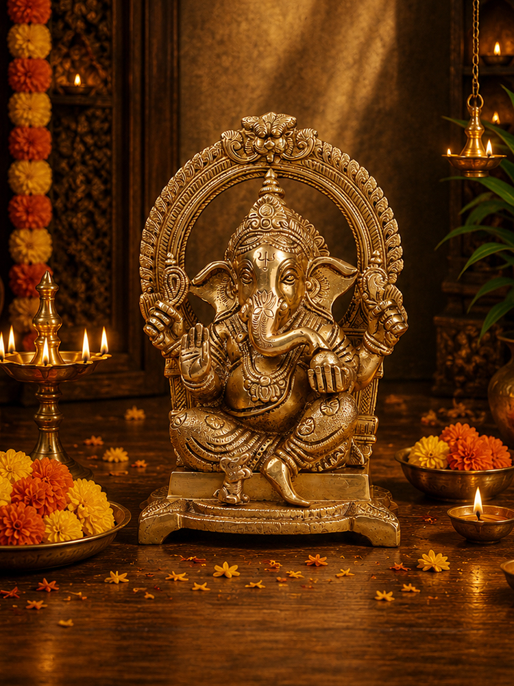 Brass Ganesh Idol