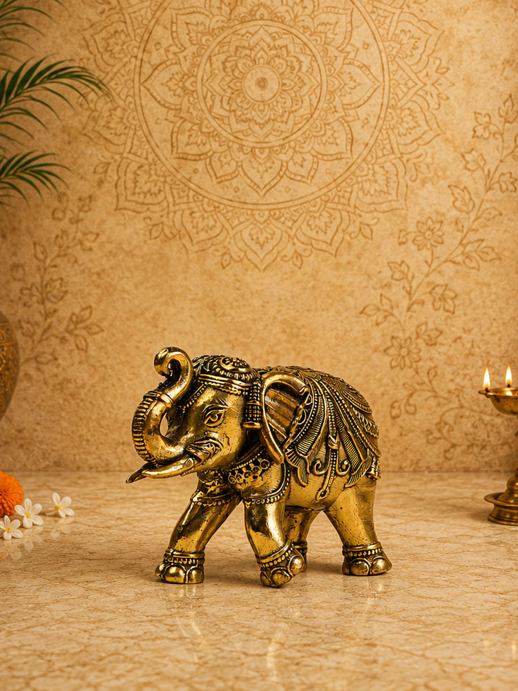 Dhokra Crafted Brass Elephant