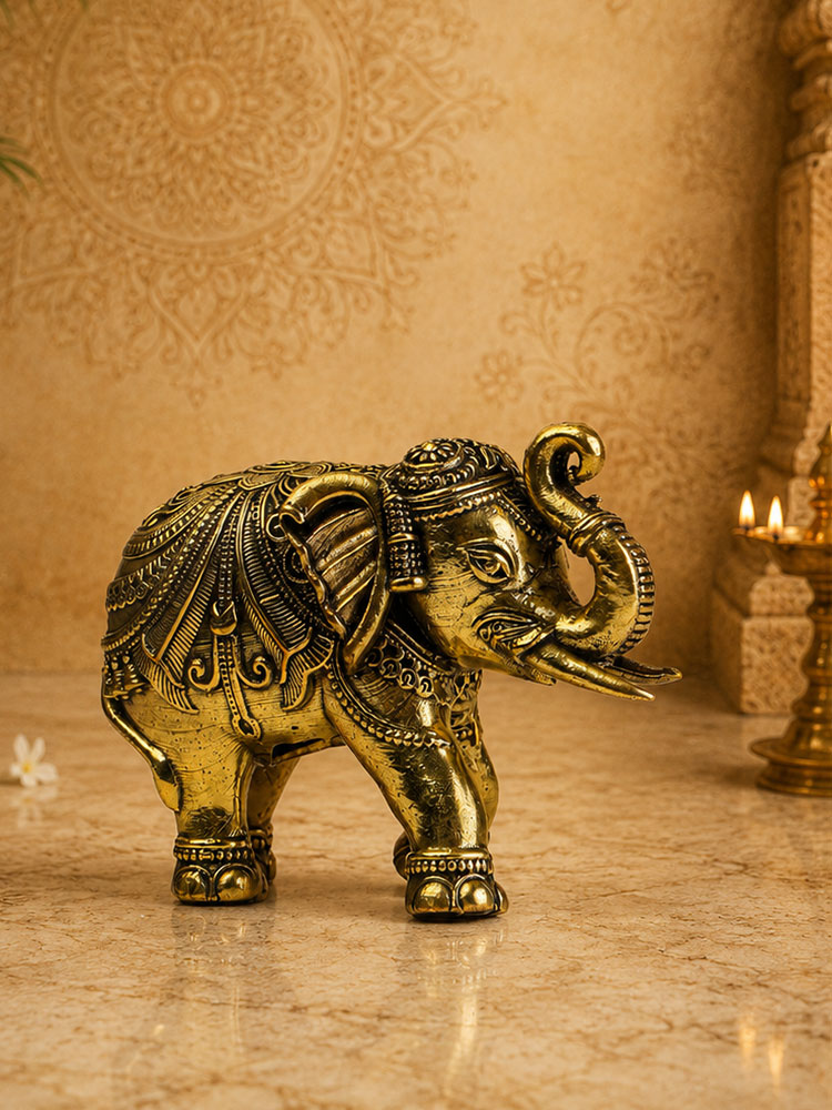 Dhokra Crafted Brass Elephant