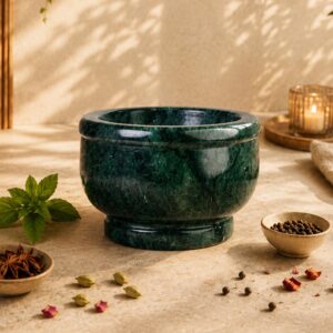 Green Marble Mortar & Pestle