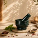 Green Marble Mortar & Pestle