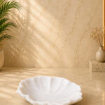 White Marble Flower Urli Bowl