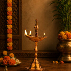 Kerala Style Oil Lamp (Stand Diya)