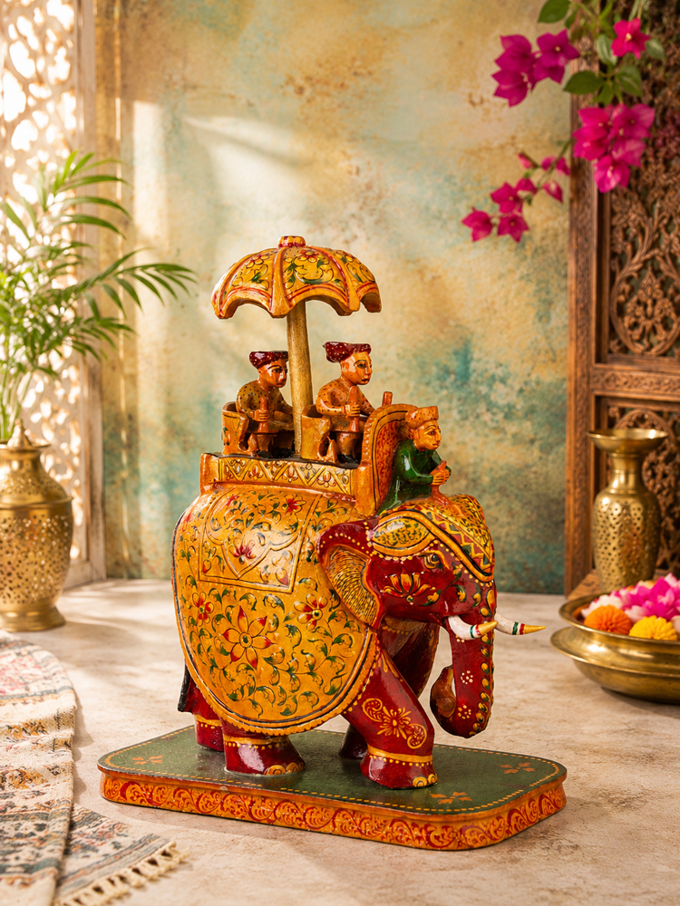 Ambawari Handpainted Wooden Elephant