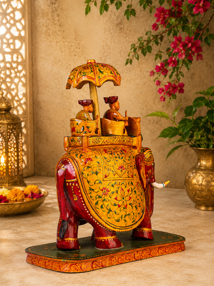 Ambawari Handpainted Wooden Elephant