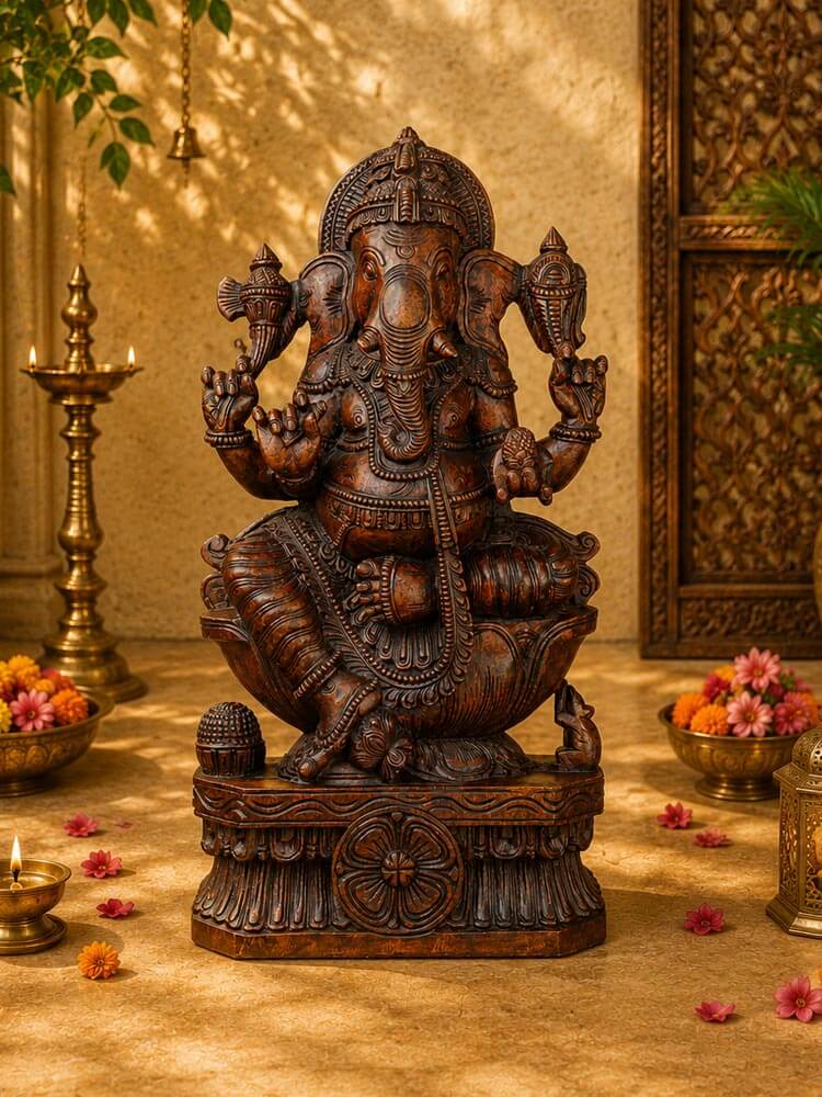 Wooden Ganpati